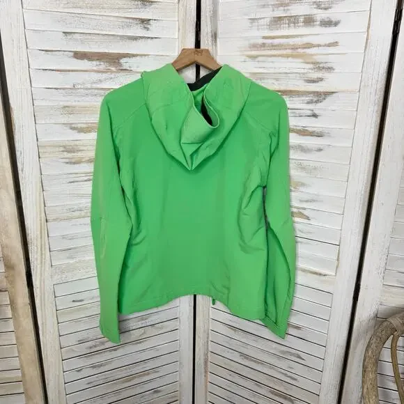 PATAGONIA Women's S Simple Guide Hoodie Lime Green Zip Front Outdoor Jacket - Picture 7 of 16